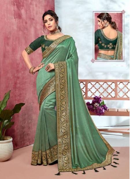 Pista Colour Bridal Wear Vol 3 Kavira New Latest Designer Festive Wear Vichitra Saree Collection 1203